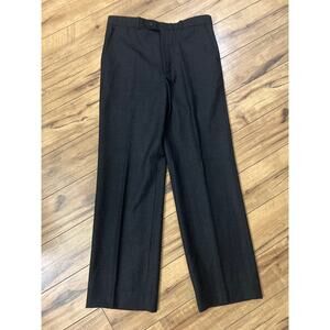 Givenchy mens size 33 charcoal gray wool dress pants flat front